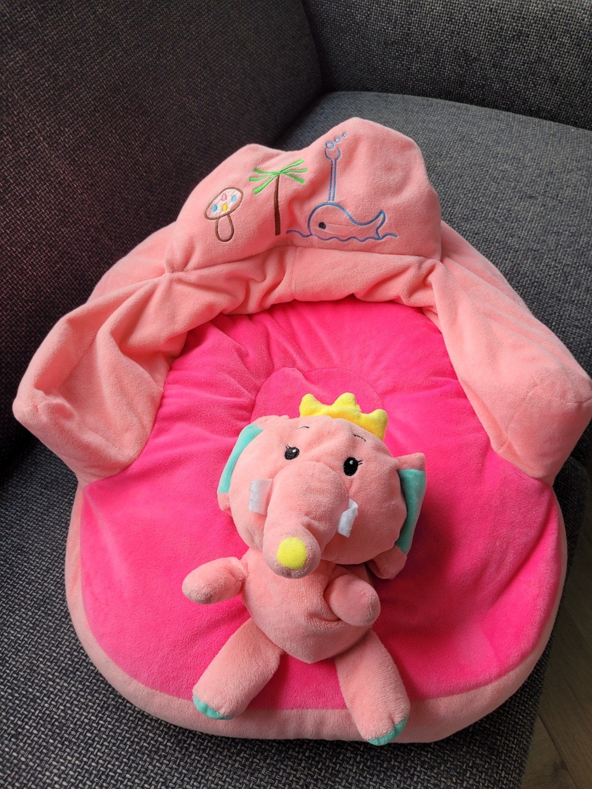 Roze babyzitje/speelkleed met olifantje, Kinderen en Baby's, Ophalen, Gebruikt, Speelkleed