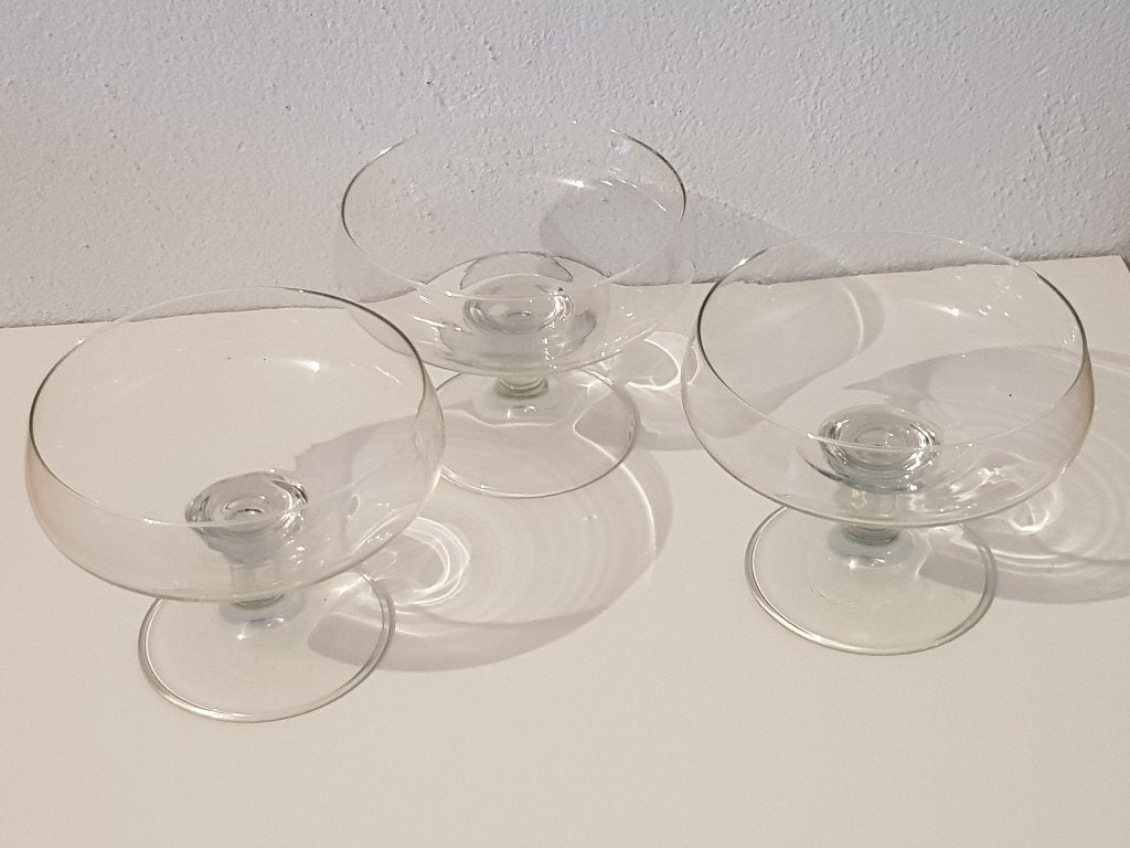 3 CHAMPAGNE COUPS / IJS CUPS / AMBASSADOR / LEERDAM, Verzenden, Zo goed als nieuw, Overige typen