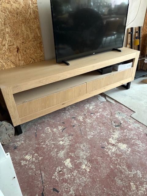 TV dressoir, Ophalen, 150 tot 200 cm, Eikenhout, Nieuw