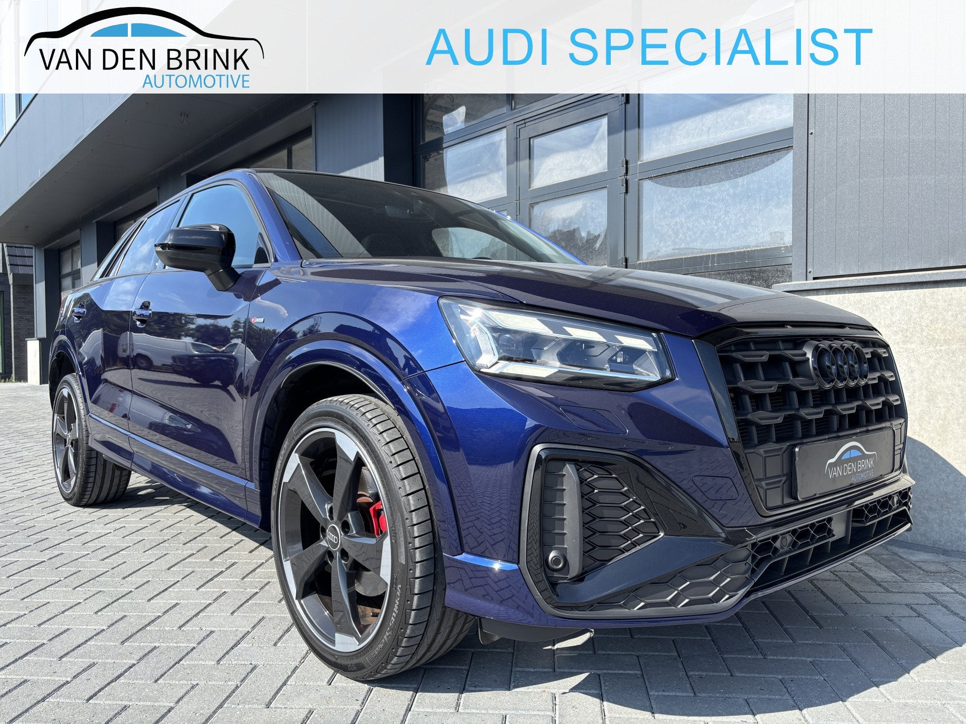 Audi Q2 35 TFSI S-Line Pano Navarra blauw (bj 2022), Auto's, Dealer onderhouden, 4 cilinders, 150 pk, Blauw