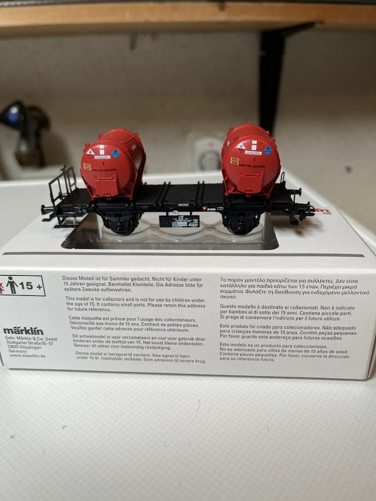 Marklin 48955 Container wagen Lbms NS Akzo Nobel., Hobby en Vrije tijd, Modeltreinen | H0, Wisselstroom, Ophalen of Verzenden