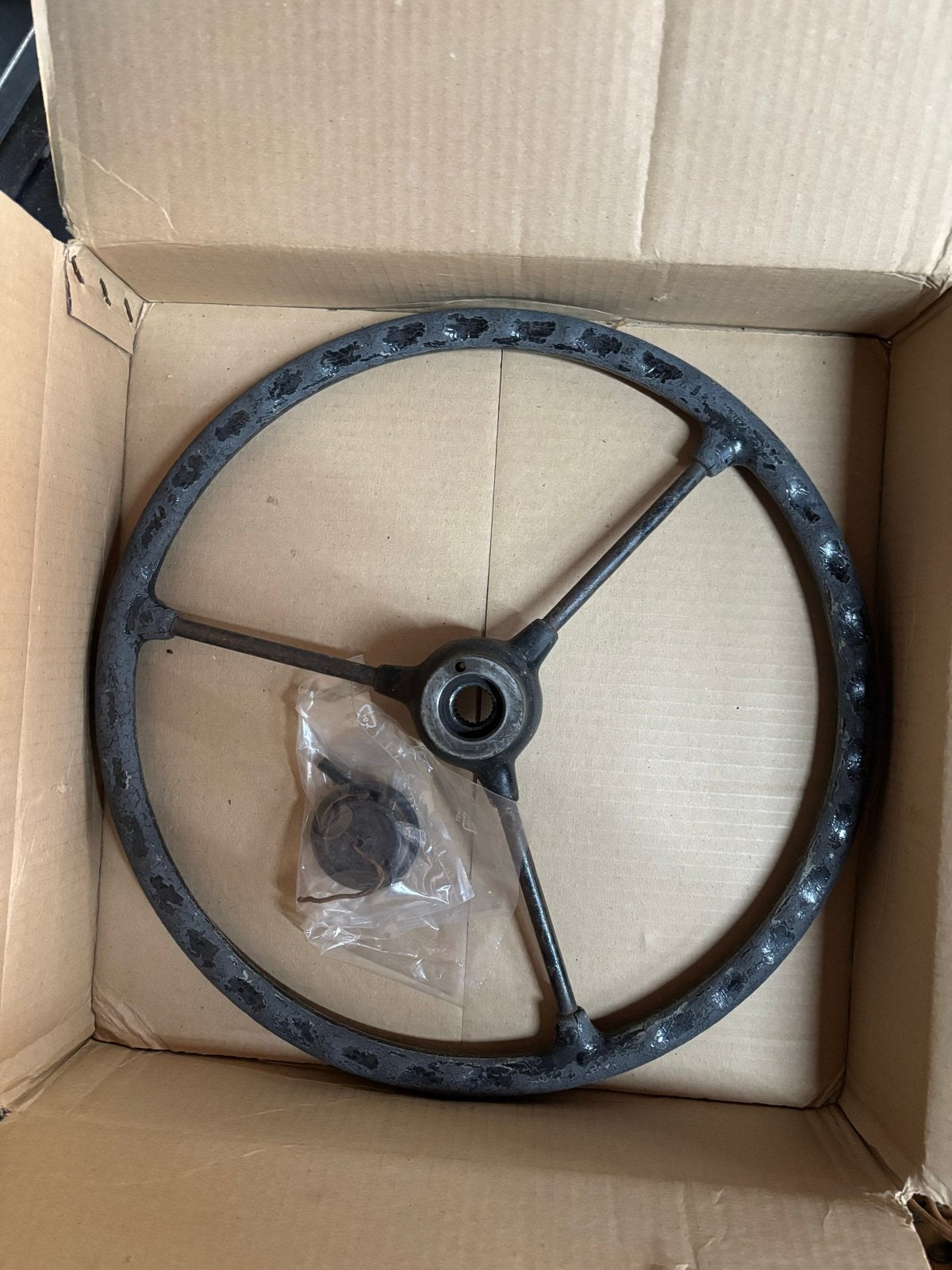 Origineel DKW Munga Stuur met Claxon - Gebruikt, Ophalen, Gebruikt, Oldtimer onderdelen