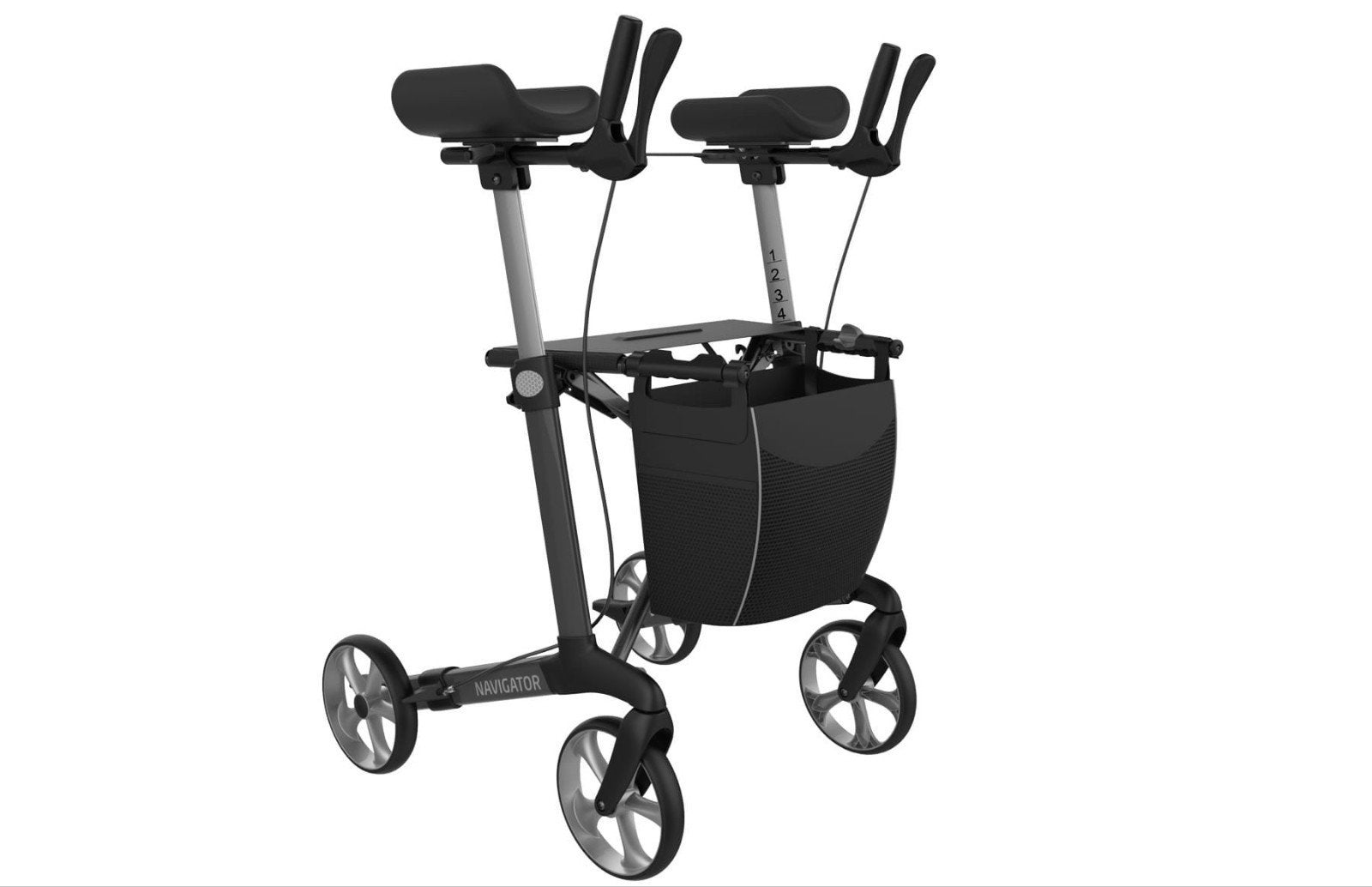 Rollator Navigator L met armschalen en stevige tas, Diversen, Ophalen, Lichtgewicht, Zo goed als nieuw