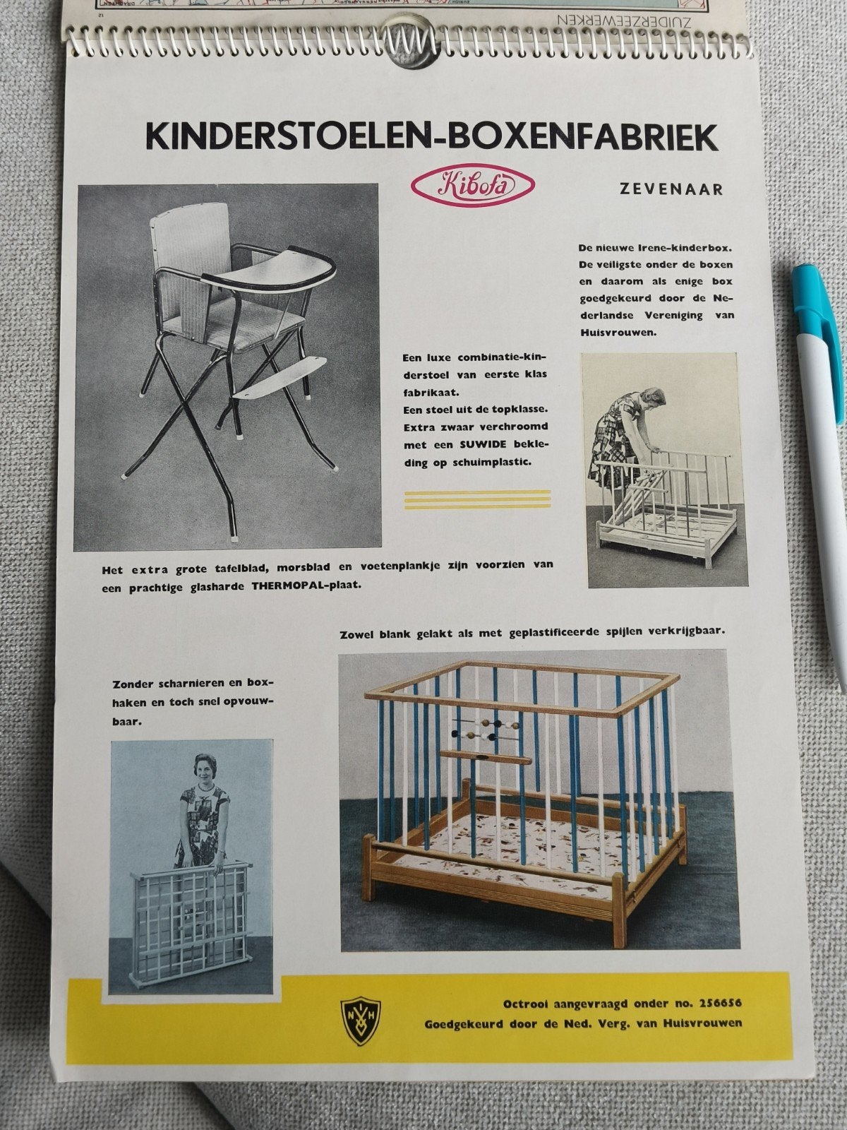 1962, KIBOFA, ZEVENAAR, BOX, KINDERSTOEL, KALENDER, Ophalen of Verzenden, Gelezen