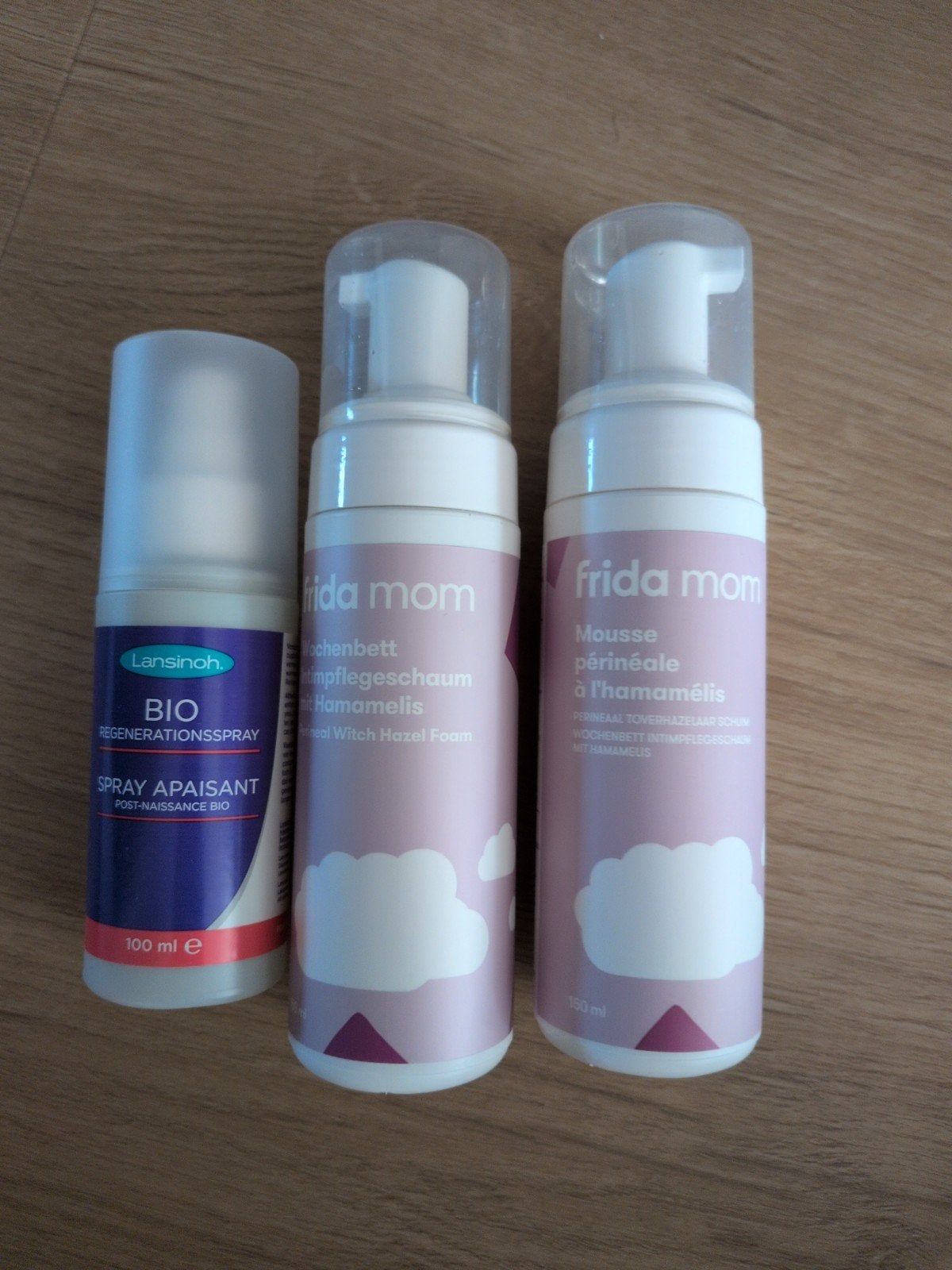 Bundle perineal massage foams - Frida mom and Lansinoh, Ophalen of Verzenden, Gebruikt, Olie of Lotion