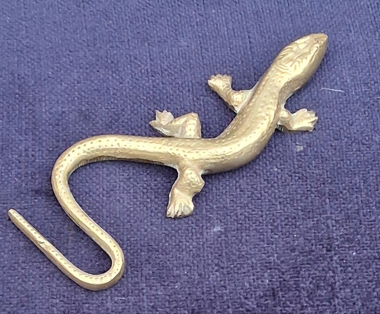 Hagedis. Messing.  14 cm., Ophalen, Zo goed als nieuw, Reptiel of Amfibie, Beeldje of Figuurtje