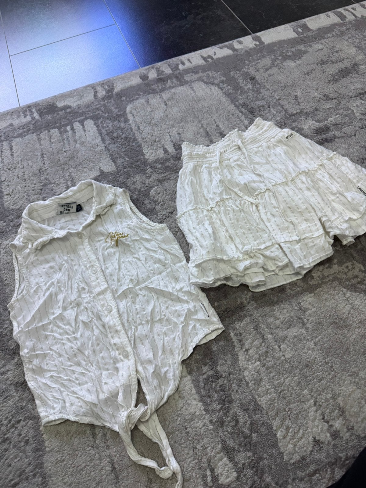 Mooi meisjes set van retour, Kinderen en Baby's, Kinderkleding | Maat 128, Ophalen of Verzenden, Zo goed als nieuw, Meisje, Jurk of Rok
