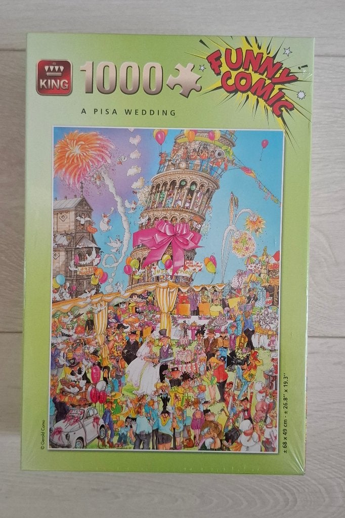 KING funny comics puzzels 1000 stuks nieuw, Ophalen, 500 t/m 1500 stukjes, Nieuw