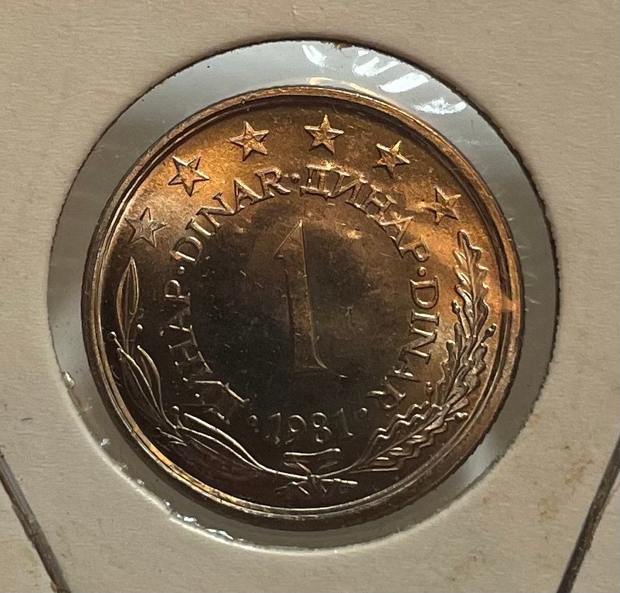 1 dinar Joegoslavië 1981, Ophalen of Verzenden, Joegoslavië