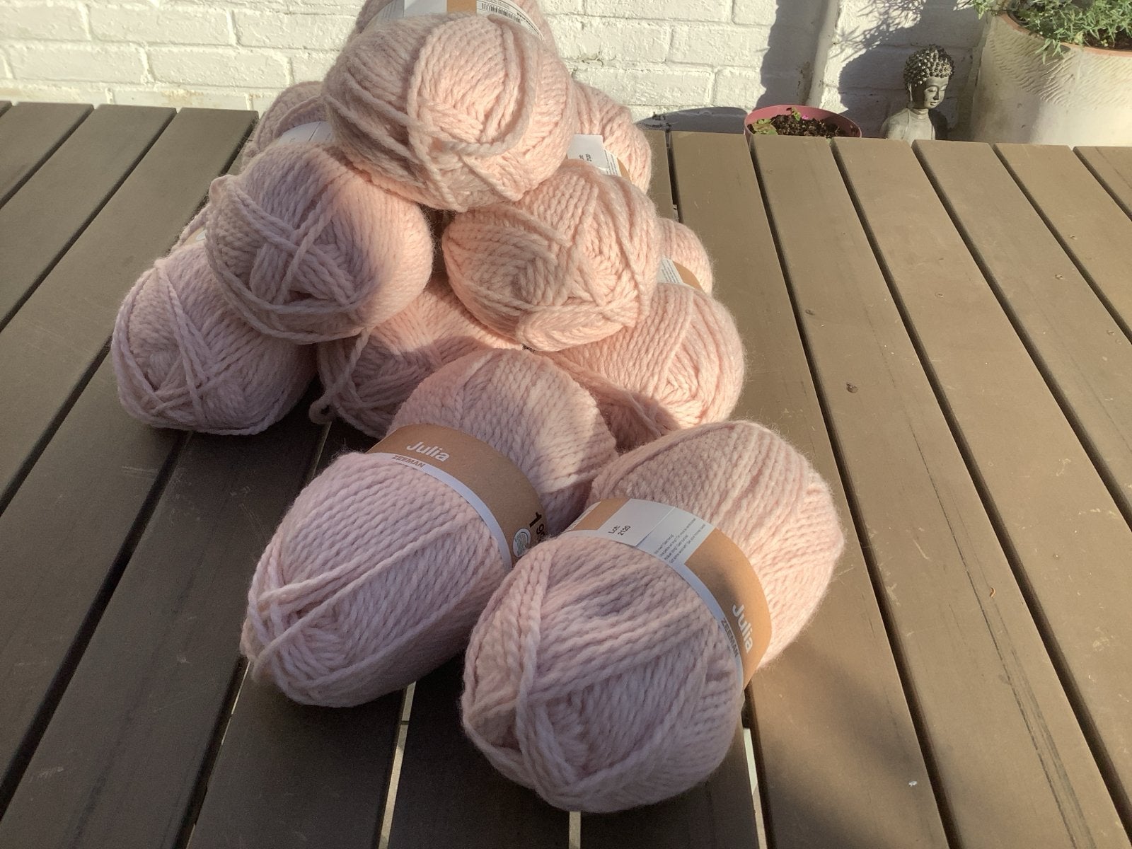 Lichtroze breiwol Julia van Zeeman - 8 bollen, Hobby en Vrije tijd, Ophalen, Nieuw, Breien, Wol of Garen