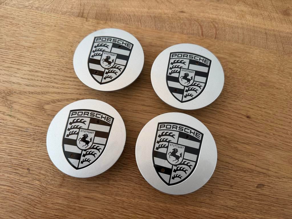 Set van 4 Porsche naafdoppen - Cayenne (E1), Auto diversen, Wieldoppen, Verzenden, Zo goed als nieuw