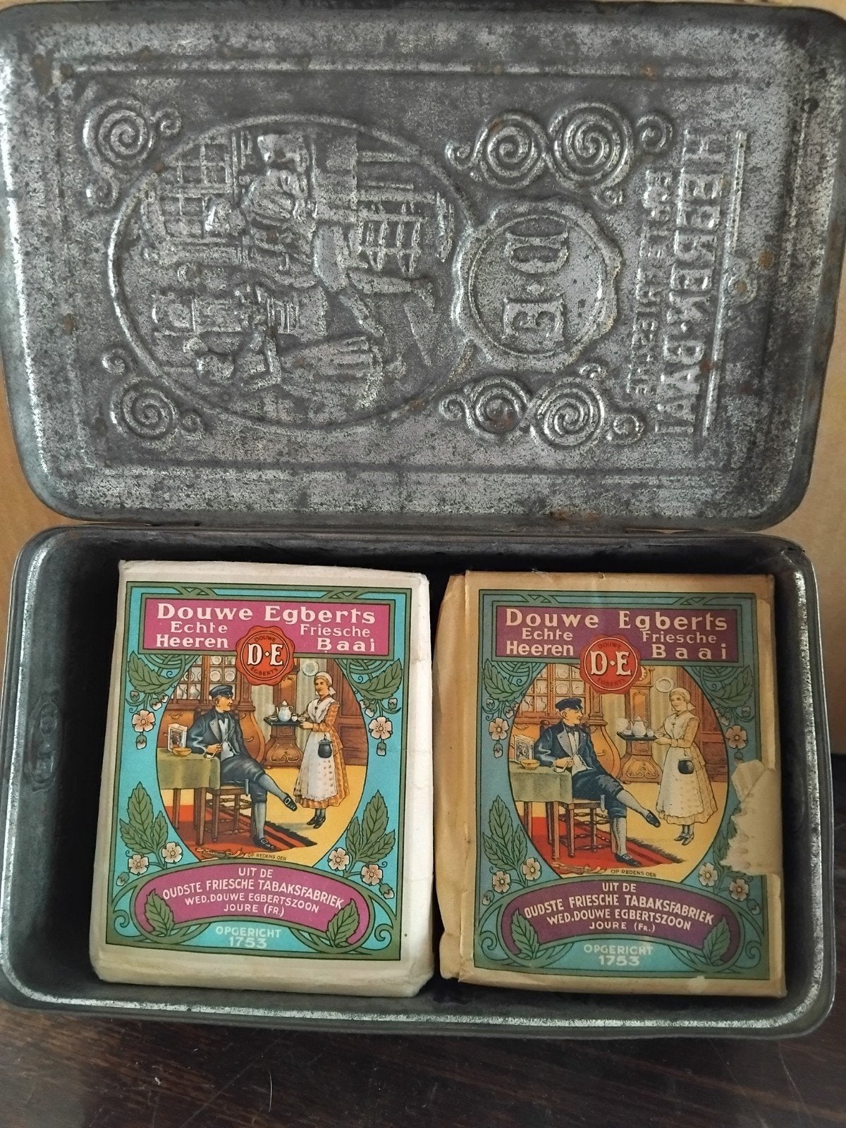 oude Friesche Heerenbaai., Verzamelen, Ophalen of Verzenden, Gebruikt, Tabaksdoos of Verpakking