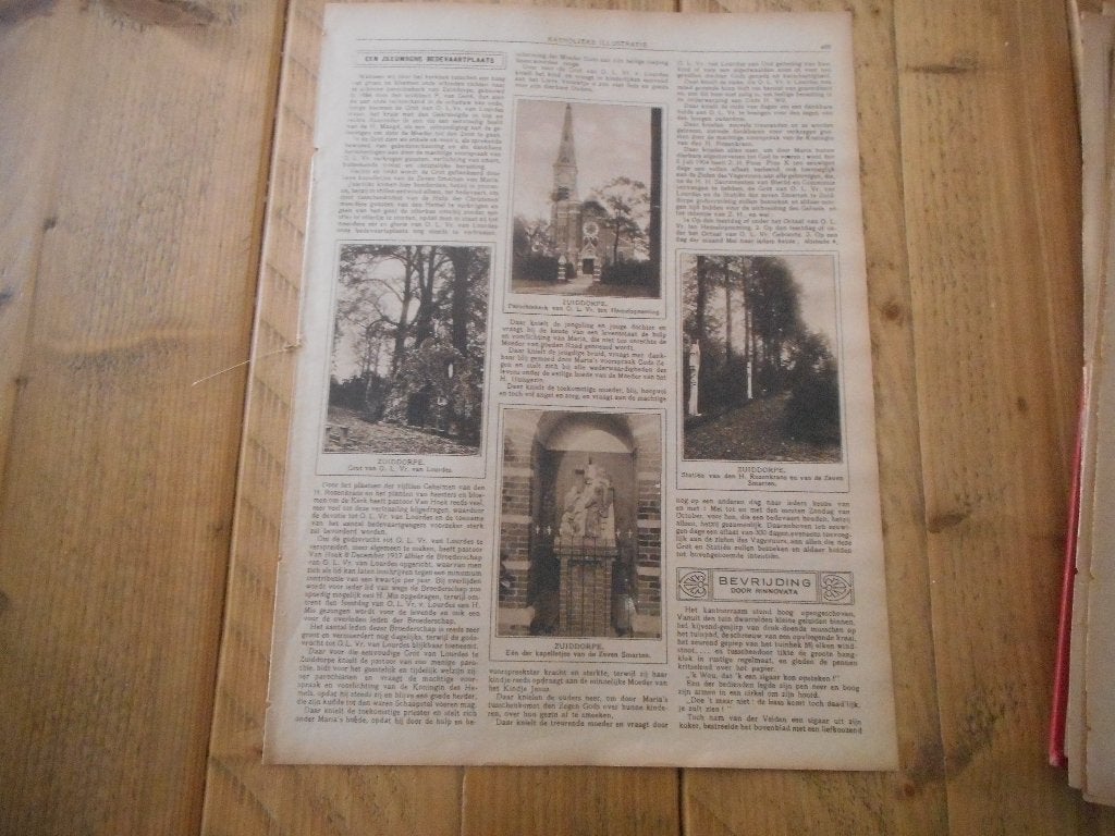 Zuiddorpe. Zeeland. Bedevaartplaats. 1923., Verzamelen, Ophalen of Verzenden, 1920 tot 1940, Nederland, Knipsel(s)