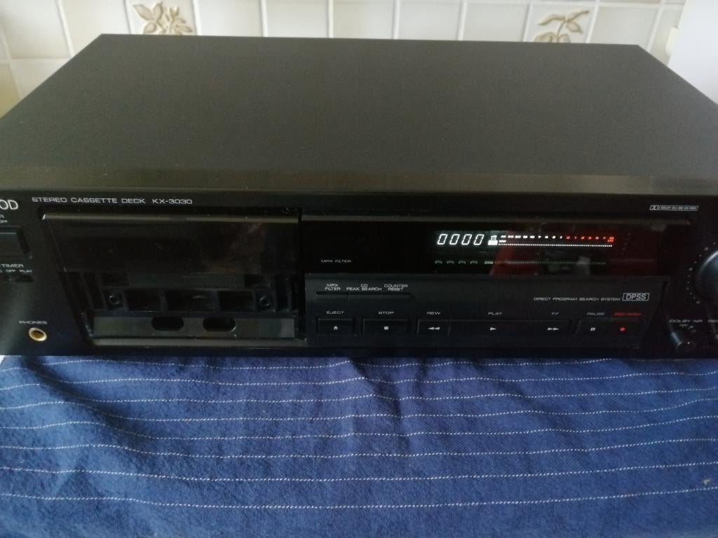 Kenwood KX-3030 stereo cassettedeck dolby hx pro defect, Ophalen of Verzenden, Enkel, Kenwood, Tiptoetsen