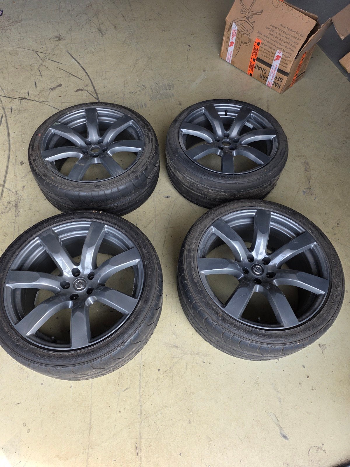Set velgen tbv Nissan GTR R35 (DBA), Auto-onderdelen, Gebruikt, 255 mm, Velg(en), Ophalen of Verzenden