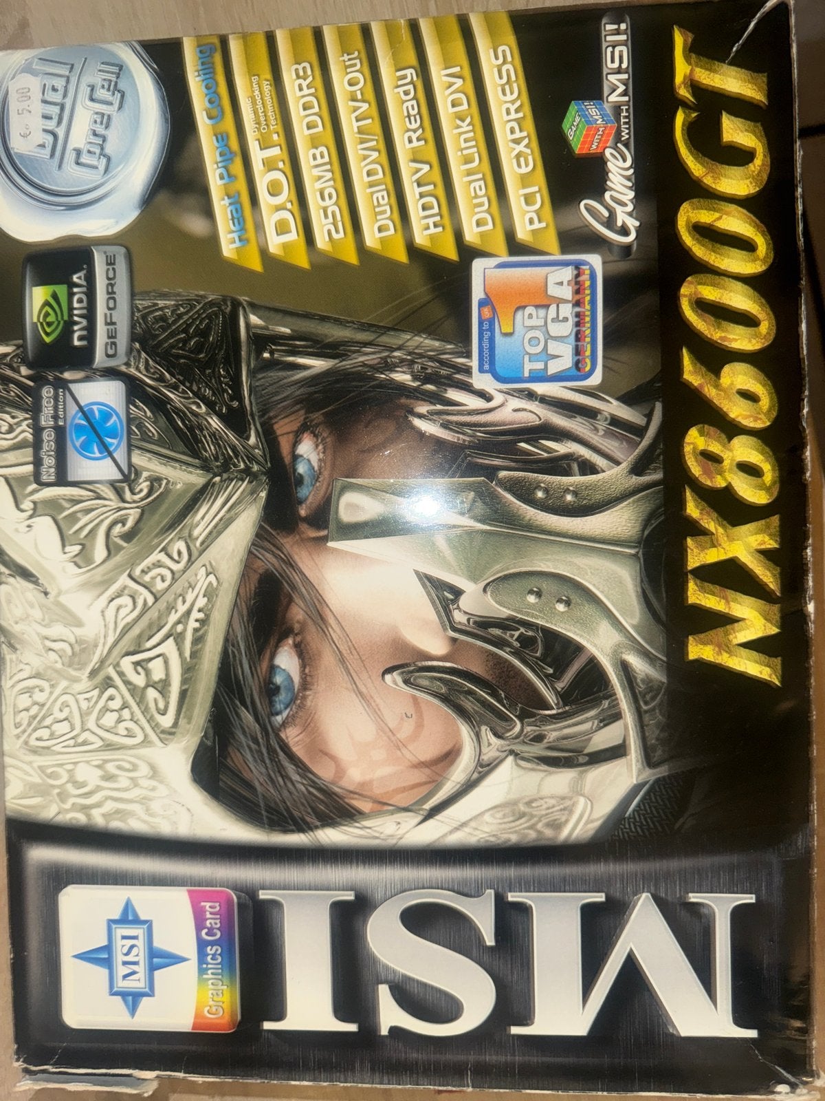 MSI NX8600GT Grafische Kaart - 256MB DDR3, Dual DVI, Computers en Software, Videokaarten, Gebruikt, HDMI, GDDR3, Ophalen of Verzenden