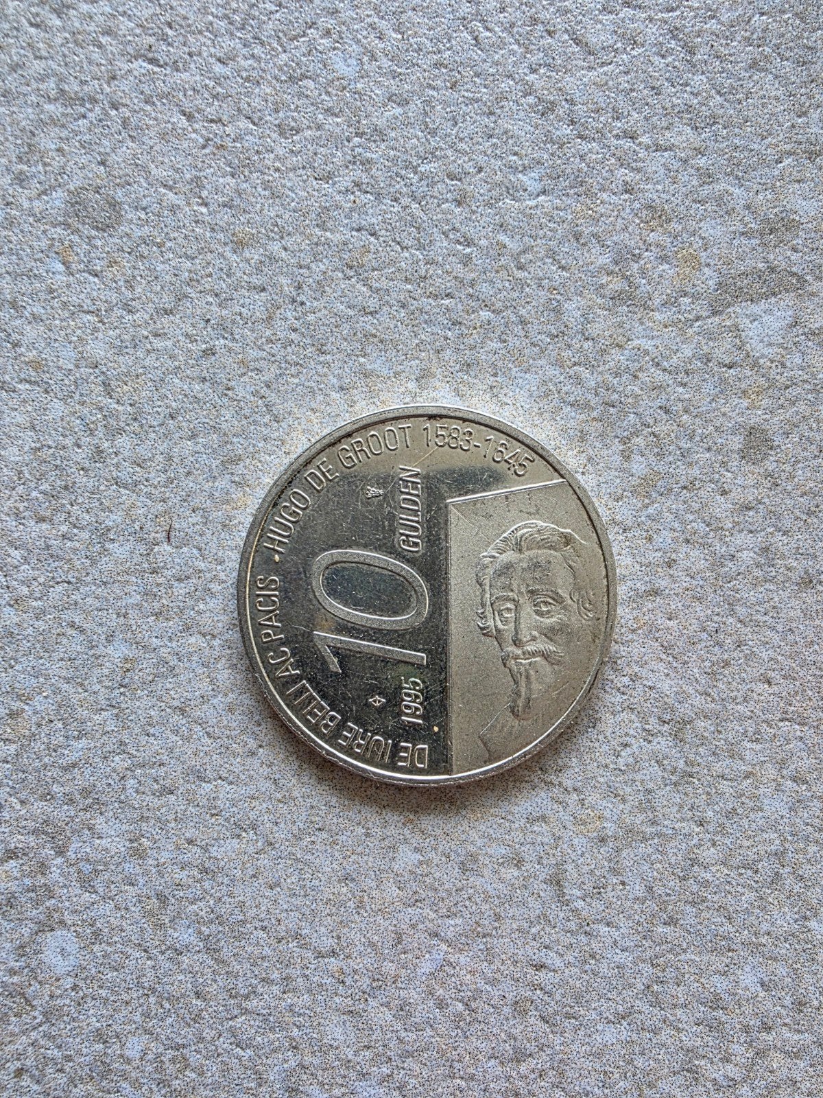 Zilveren 10 Gulden Munt 1995 - Herdenking Hugo de Groot, Postzegels en Munten, Munten | Nederland, Koningin Beatrix, Zilver, Ophalen of Verzenden