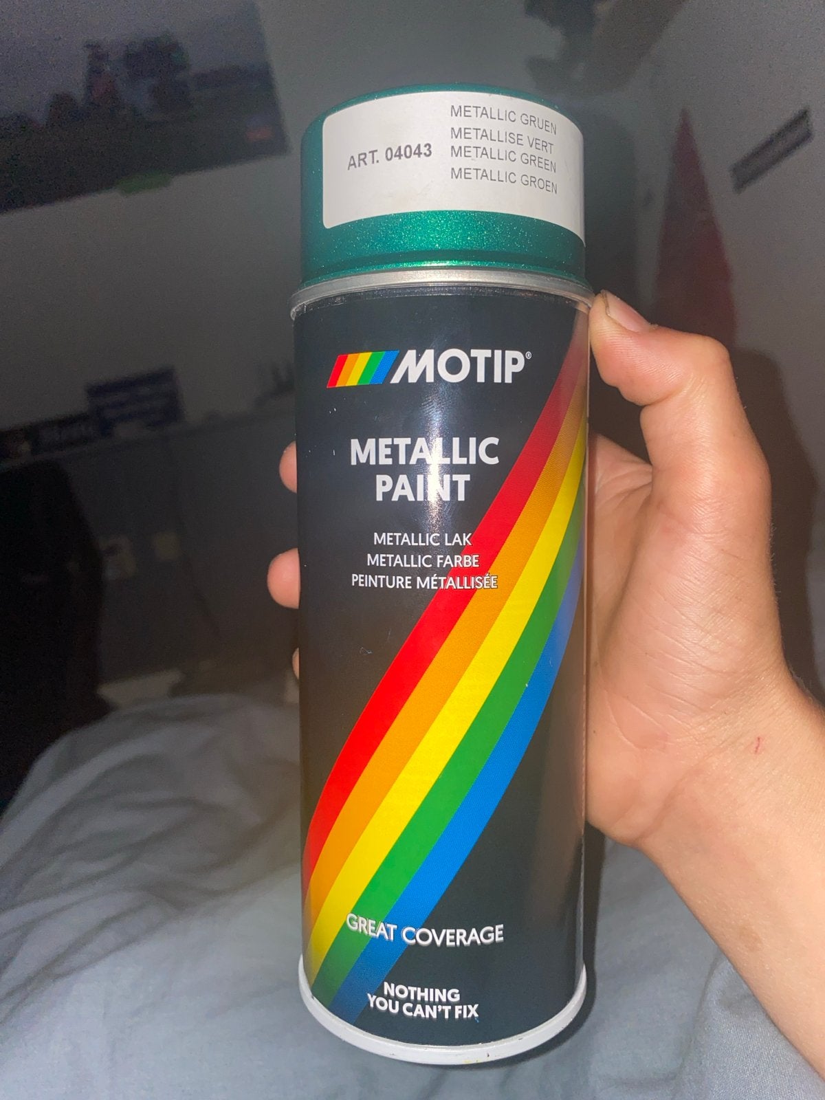 Motip Metallic Groen Spuitbus - Nieuw, Ophalen of Verzenden, Nieuw, Overige typen