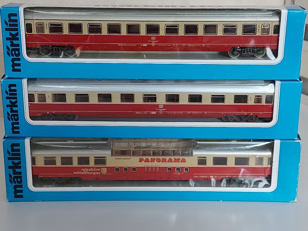 3 Marklin TEE Wagons, Wisselstroom, Ophalen of Verzenden, Märklin, Nieuw