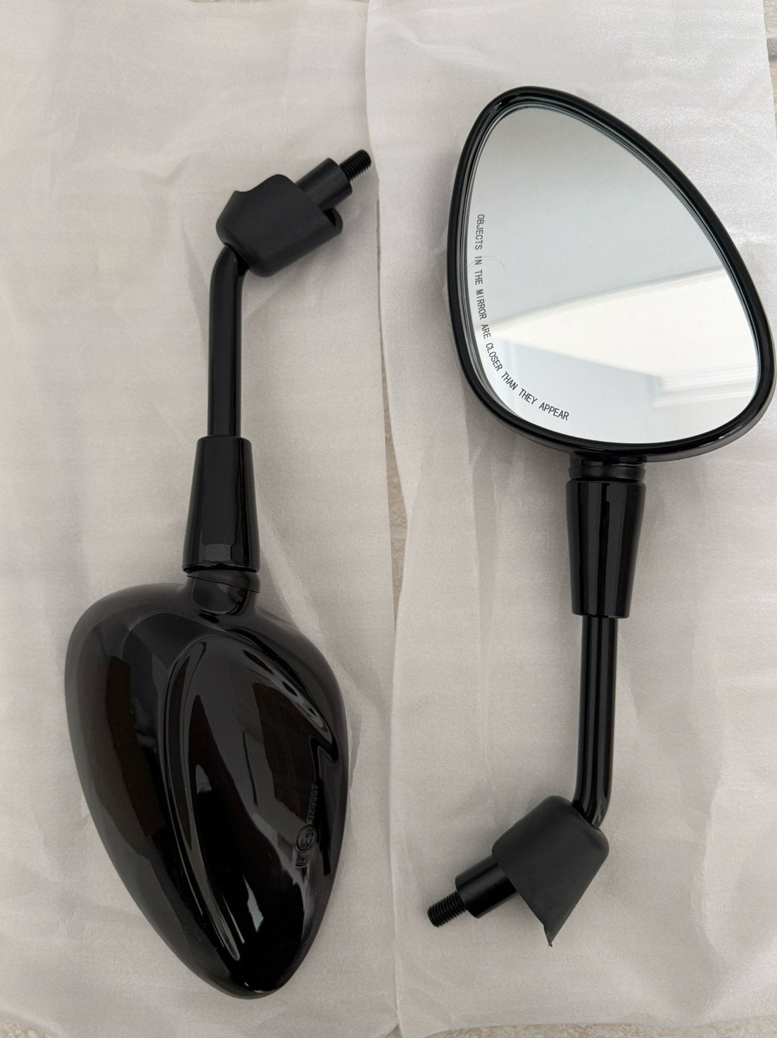 Vespa sprint spiegel set glans zwart kort nieuw, Ophalen of Verzenden, Nieuw