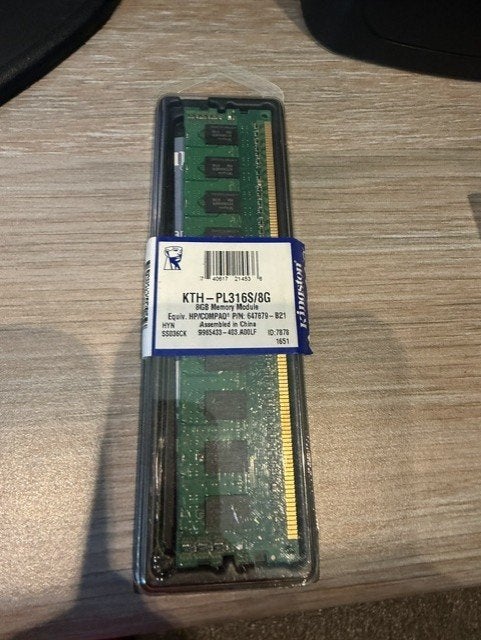 Kingston KTH-PL316S/8G, Computers en Software, RAM geheugen, 8 GB, DDR3, Ophalen of Verzenden, Zo goed als nieuw