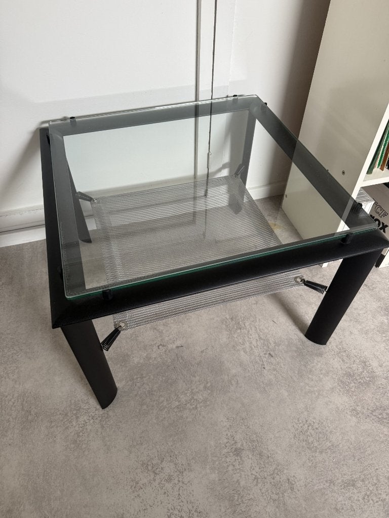 Bijzettafel, Huis en Inrichting, Tafels | Bijzettafels, Ophalen, Metaal of Aluminium, Vierkant, 55 tot 75 cm