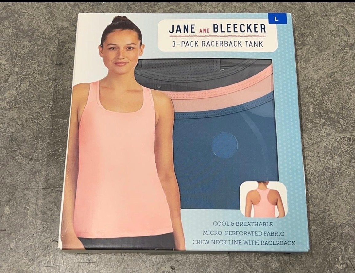 Nieuw Jane and Bleecker Racerback Sporttops (3-pack) M en L, Maat 38/40 (M), Meerkleurig, Nieuw, Ophalen of Verzenden
