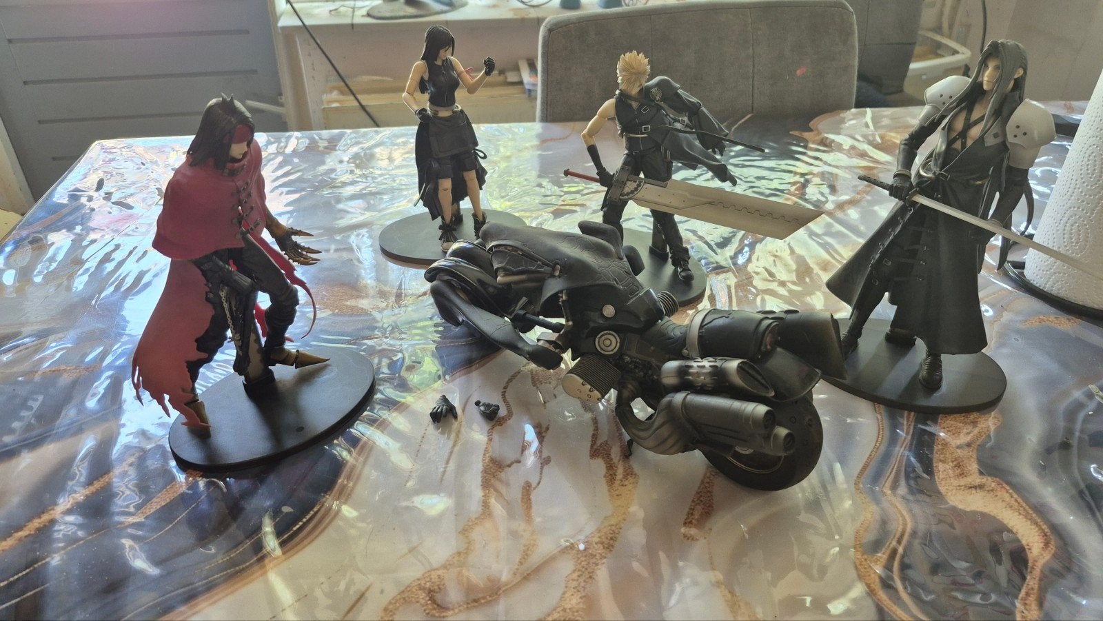 Final Fantasy VII Figuren Set met Fenrir Motor, Ophalen of Verzenden, Zo goed als nieuw