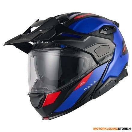 Nexx X.LIFECOUNTRY Terra Systeemhelm, Blauw-Rood, Ophalen of Verzenden, Nieuw met kaartje