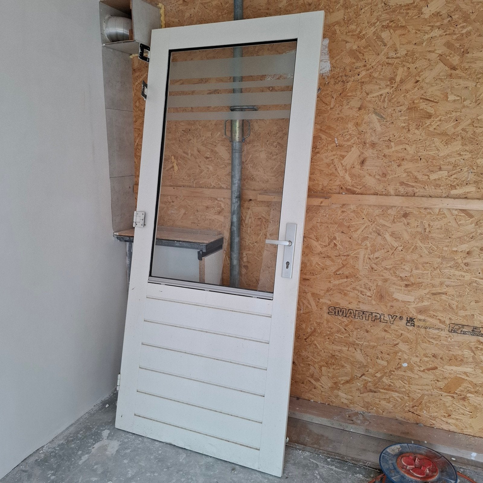 Gebruikte Buitendeur met enkelGlas - 92x211 cm, Ophalen, Gebruikt, 80 tot 100 cm, 200 tot 215 cm
