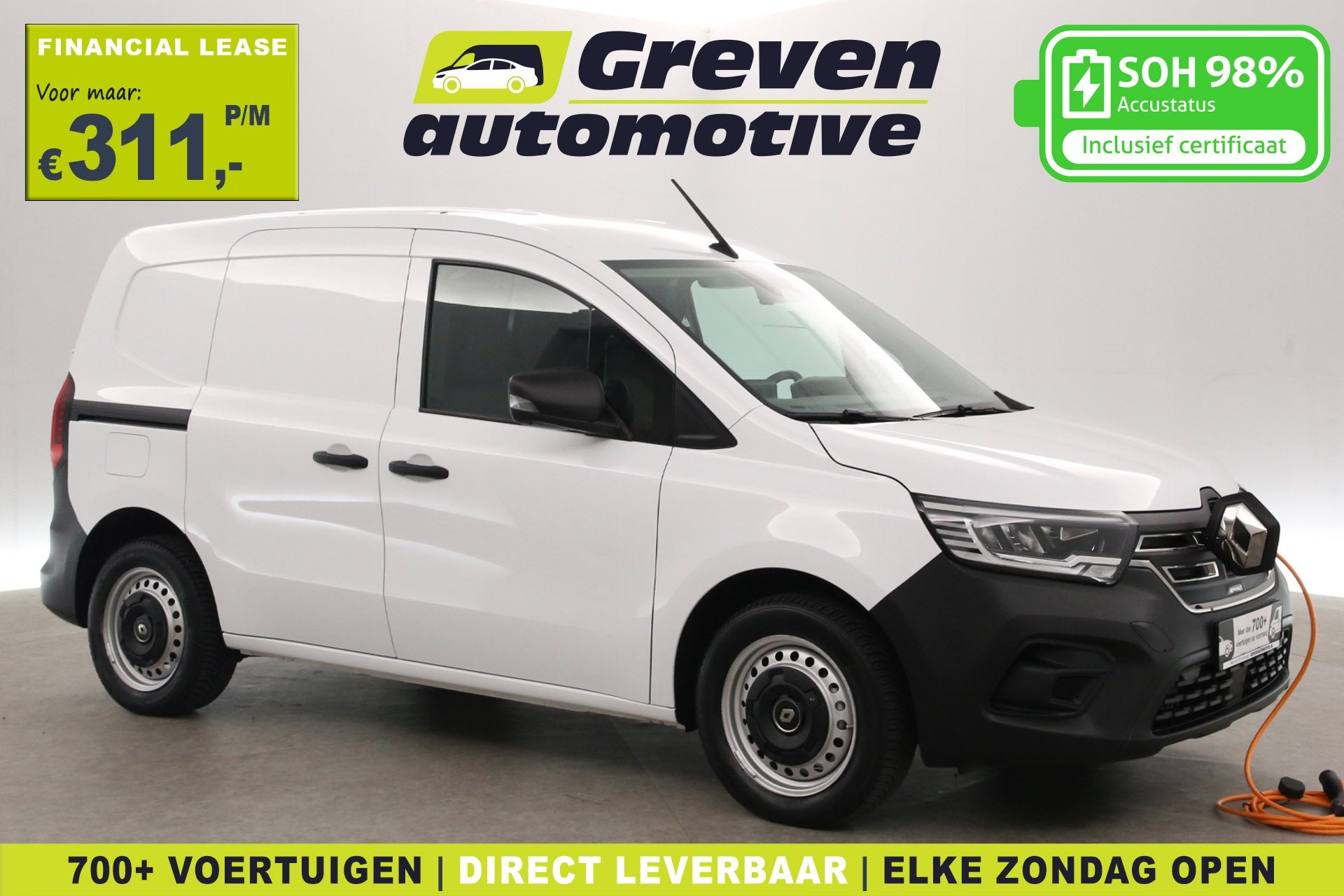 Renault Kangoo Rapid E-tech 44 kWh | Incl. Accu | SOH 98% |, Automaat, Gebruikt, Renault, Wit