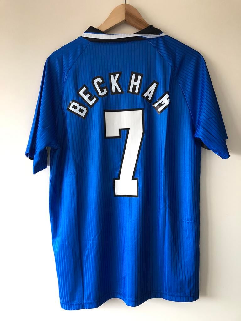 Beckham Manchester United retro voetbalshirt maat L, Ophalen of Verzenden, Zo goed als nieuw, Shirt