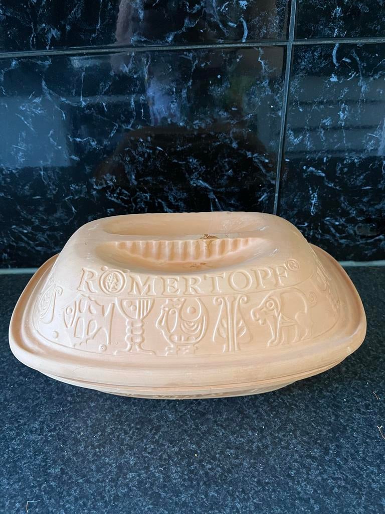 Römertopf Romeinse Braadpan - Nooit gebruikt, Ophalen, Overige typen, Nieuw, Steen/keramiek