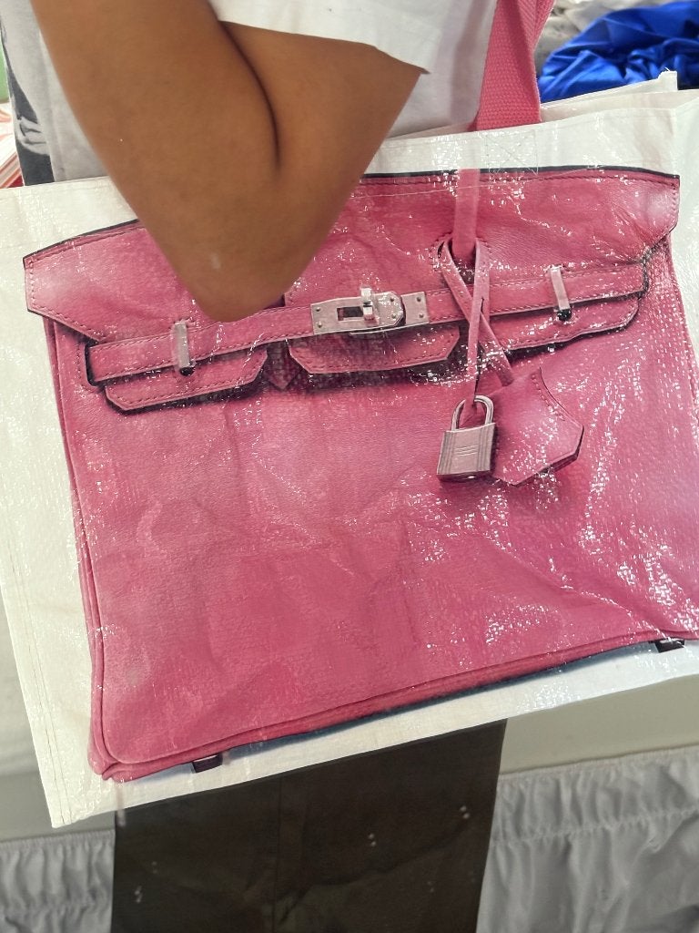 Birkin Bag | Bigshopper, Sieraden, Tassen en Uiterlijk, Tassen | Damestassen, Ophalen of Verzenden, Zo goed als nieuw, Roze, Shopper