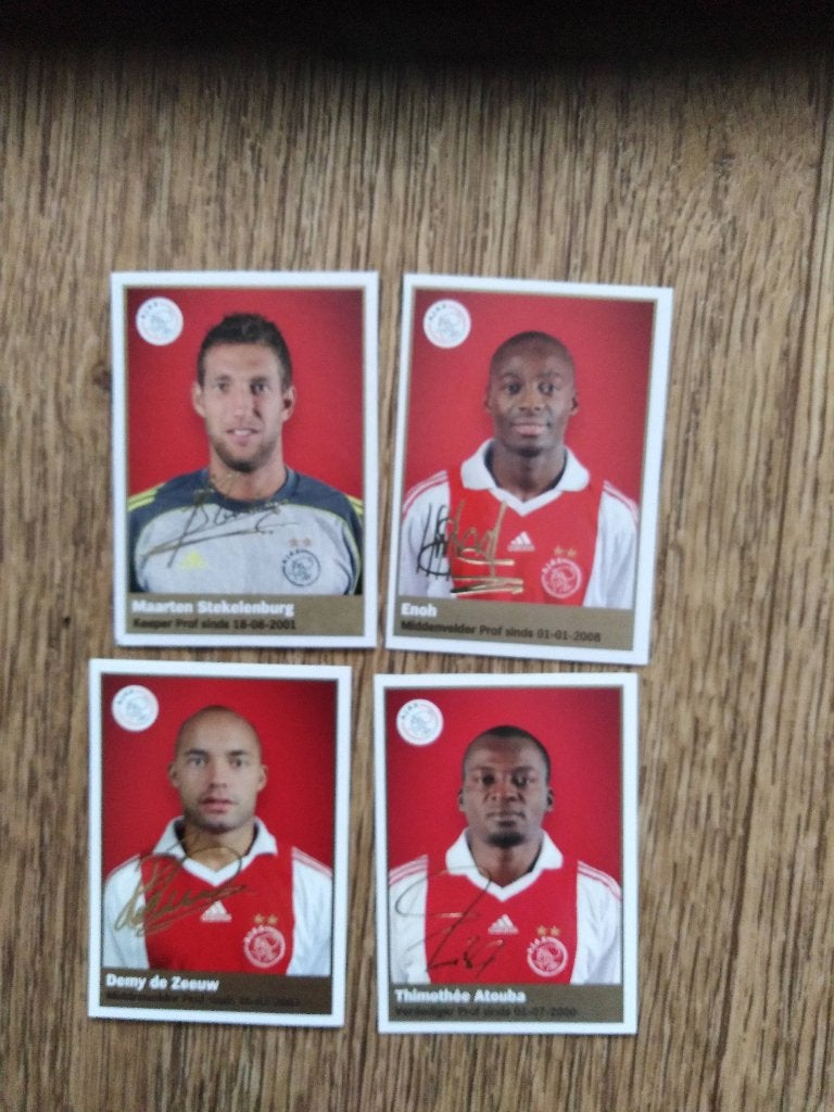4 plaatjes - AJAX, Ophalen of Verzenden, Zo goed als nieuw, Ajax, Poster, Plaatje of Sticker