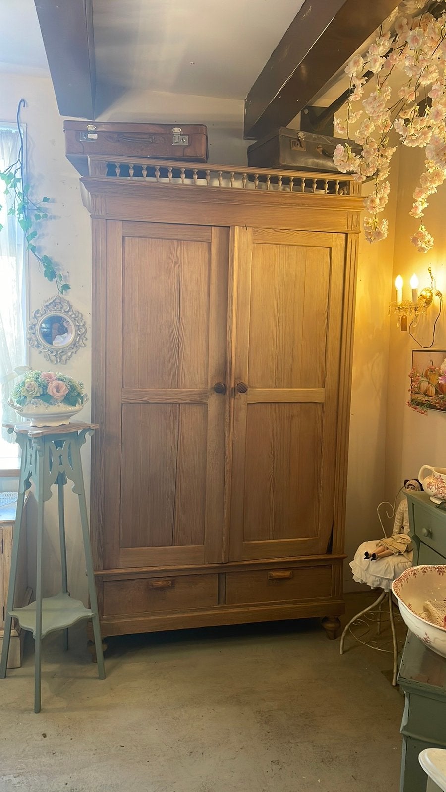 Oude Houten Linnenkast, Ophalen, Gebruikt, 200 cm of meer, Tante