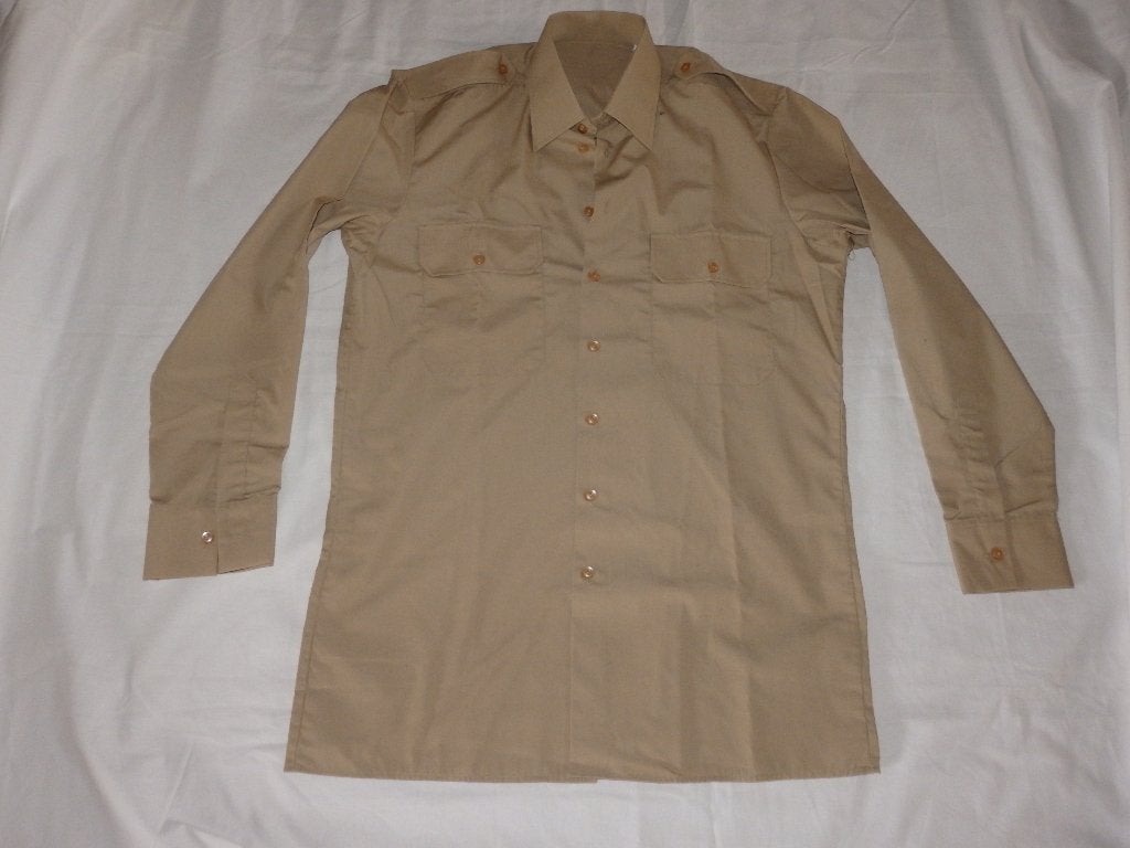 Nieuw effen groen/bruin  overhemd, Ophalen of Verzenden, Landmacht, Nederland, Kleding of Schoenen