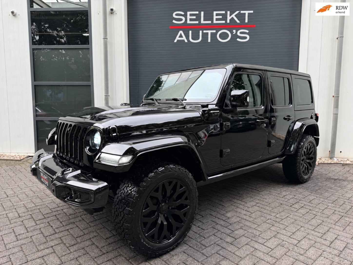 Jeep Wrangler Unlimited 4xe 380 Rubicon BTW BRUTE Leder/20 I, Auto's, Automaat, Zwart, 4 cilinders, Bedrijf
