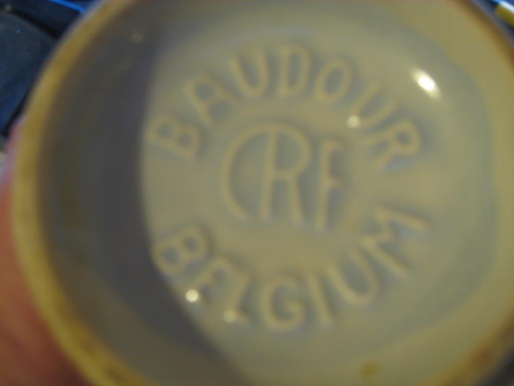 Porselein Baudour RF BELGIUM kleine bierpul Kronenbourg 10,5, Ophalen of Verzenden