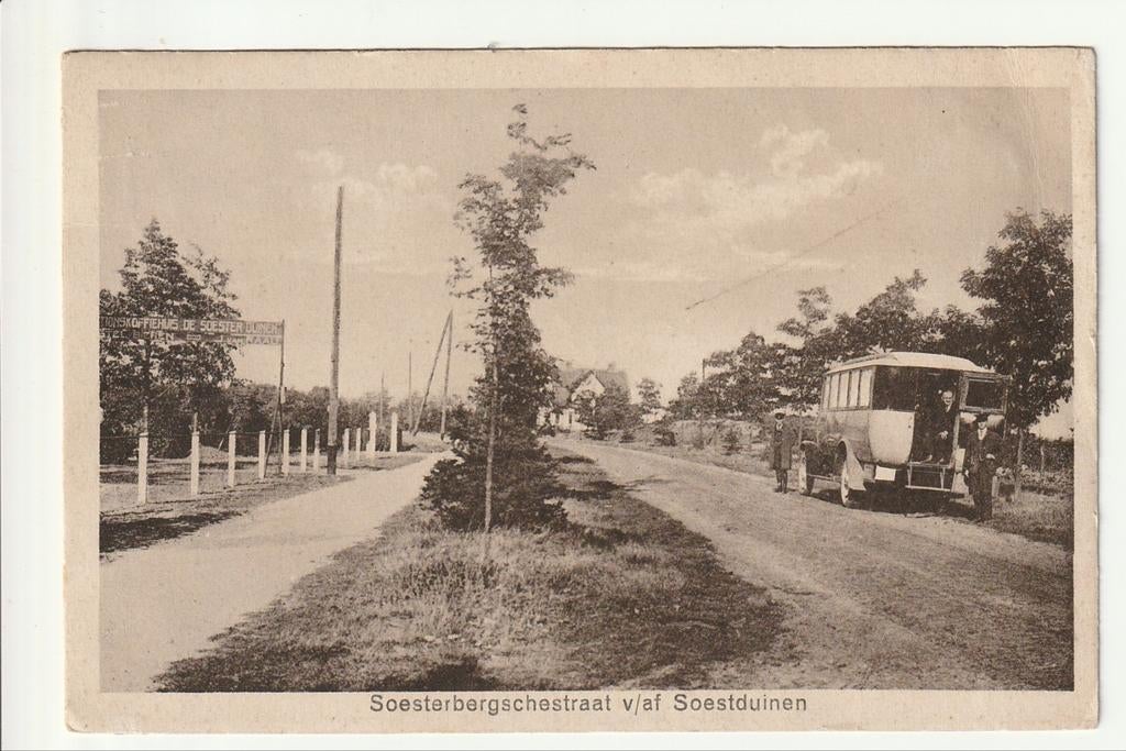 SOESTERBERGSCHESTRAAT SOESTDUINEN STATIONSKOFFIEHUIS BUSHALT, Ophalen of Verzenden, 1920 tot 1940, Gelopen, Utrecht