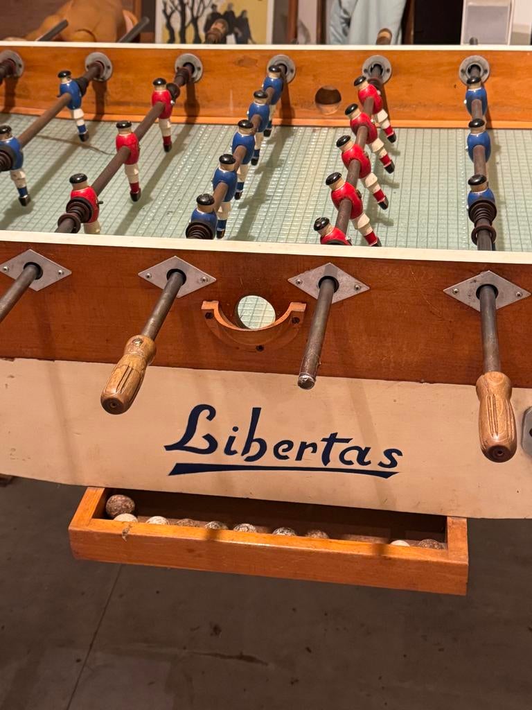 Vintage Libertas Tafelvoetbaltafel ‘60 jaren, Ophalen, Gebruikt