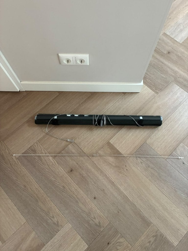 luxaflex antraciet 76,6cm breed en 186cm lang, Ophalen, Zo goed als nieuw
