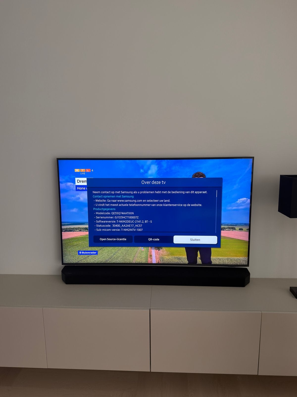 Samsung 55 inch QLED TV, Audio, Tv en Foto, Televisies, Ophalen, Zo goed als nieuw, 100 Hz, Samsung