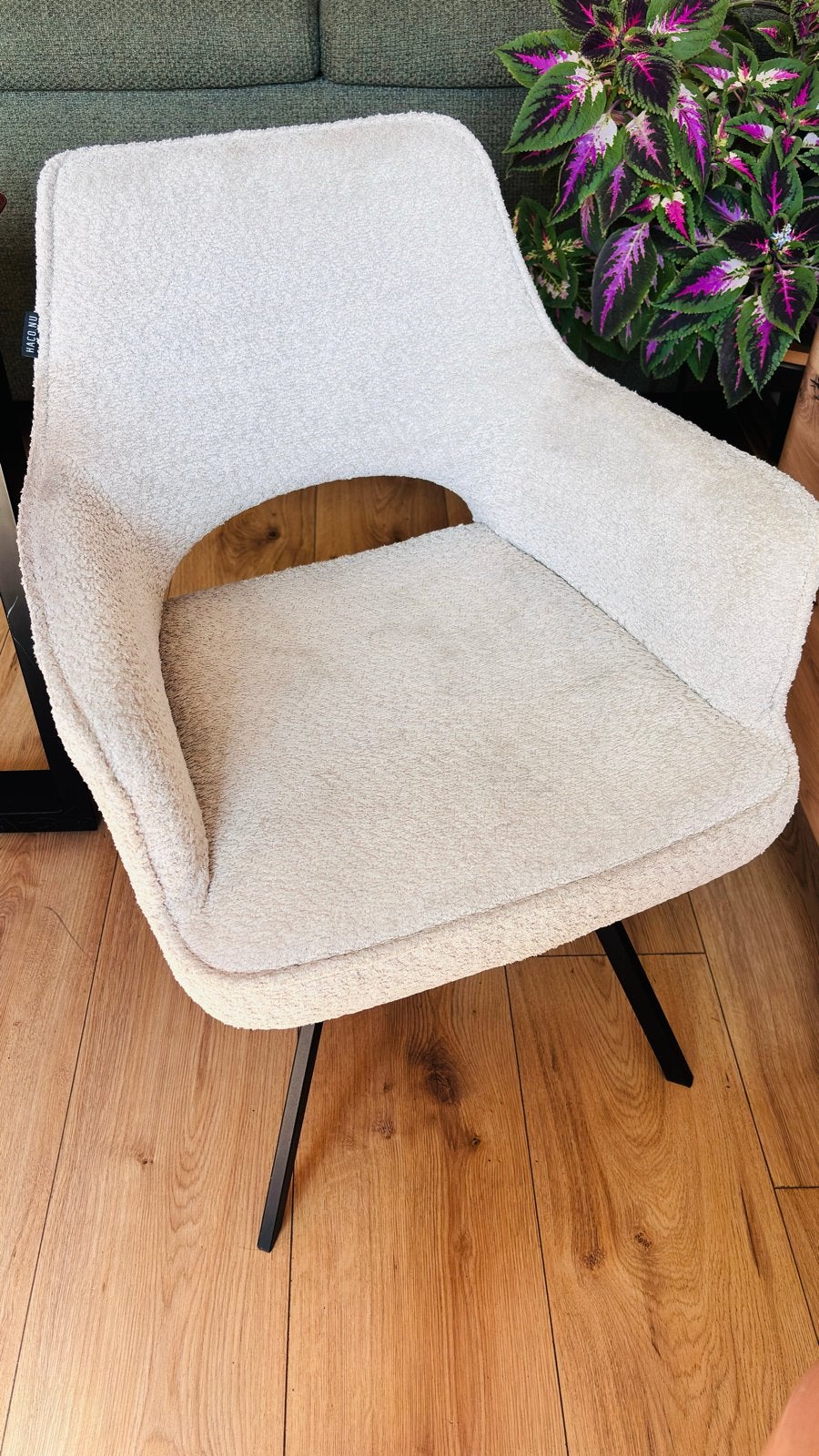 4x Haco Teddy Eetkamerstoelen - beige en taupe, Overige kleuren, Ophalen of Verzenden, Zo goed als nieuw, Vier