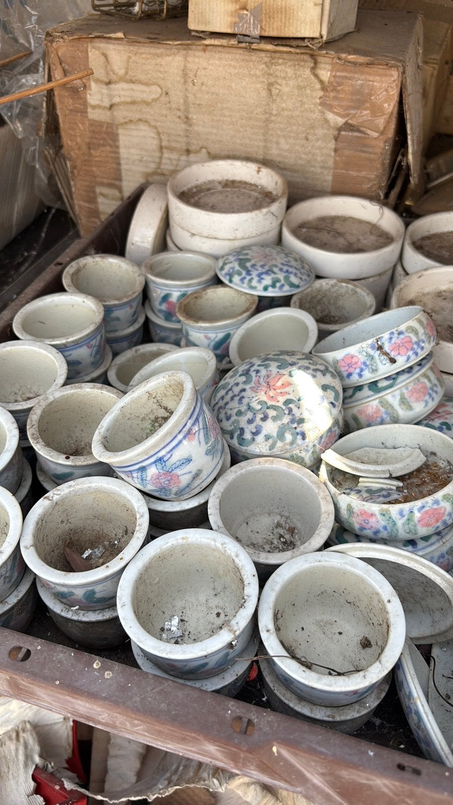 Mini pot mini vaas bakje blome plant deco, Rond, Ophalen of Verzenden, Zo goed als nieuw, Aardewerk
