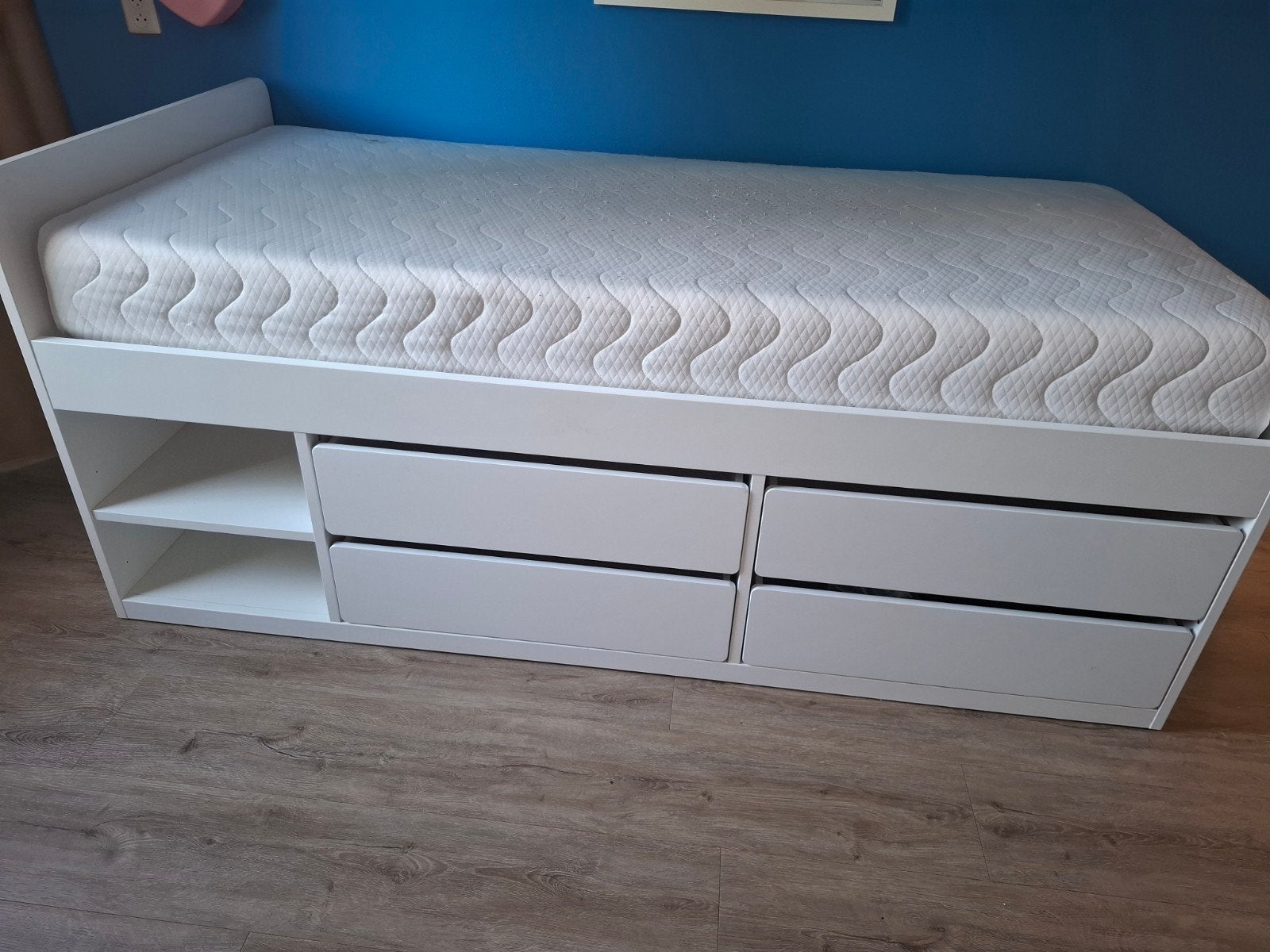 Stuva bed Ikea 90x 200 te koop, Ophalen, 90 cm, Eenpersoons, Wit