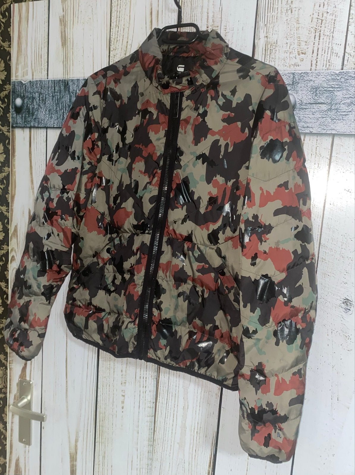 G-Star RAW Gewatteerde Winterjas Camouflage Maat L, Ophalen of Verzenden, Gedragen, Maat 42/44 (L), Meerkleurig