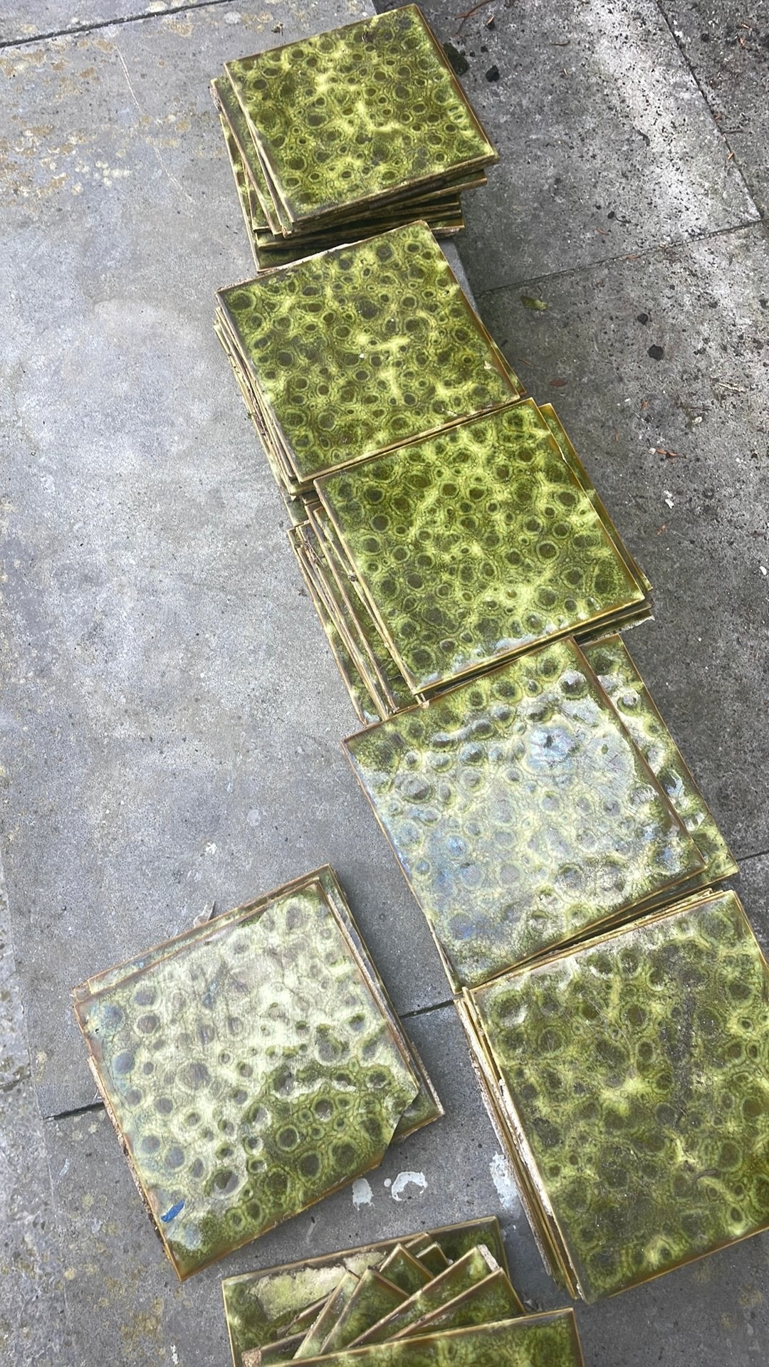 Retro tegels, Doe-het-zelf en Verbouw, Tegels, Ophalen, Gebruikt, Minder dan 20 cm, Minder dan 5 m²