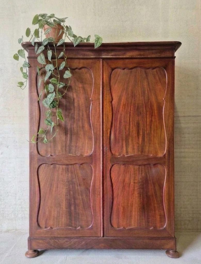 🏷 OPRUIMING Antieke Biedermeier meidenkast vintage hangkast, Antiek en Kunst, Ophalen of Verzenden