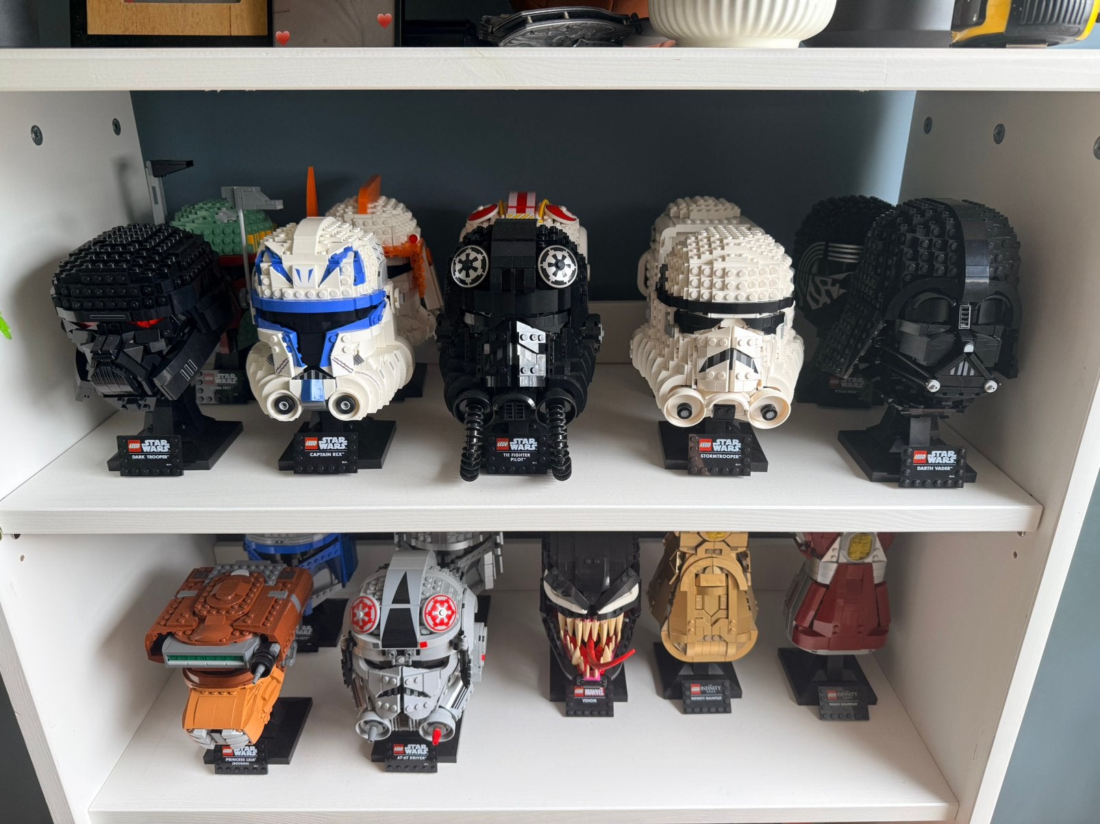 Mooie lego star wars helmet collectie., Ophalen, Star Wars, Compleet, Lego